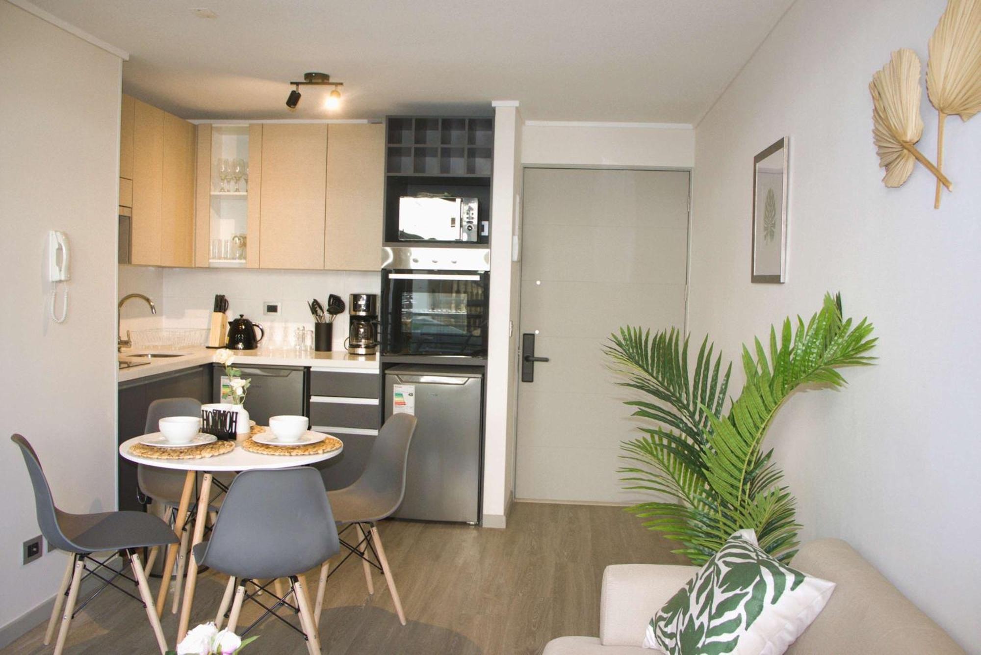 Apartamento Hom I Depto 1d1b 2pax Top1 En Santa Isabel Stgo *