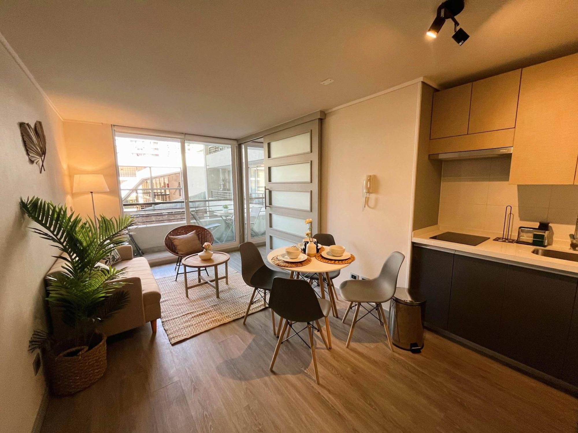Hom I Depto 1d1b 2pax Top1 En Santa Isabel Stgo Apartamento Santiago